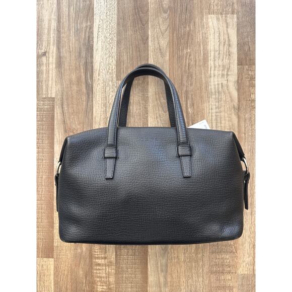 Loewe Handbags - Vintage Loewe Designer Boston Leather Top Handle Mini Bag in Black Quiet Luxury